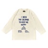 コリンボ (COLIMBO) Yonkers Football Tee =HAPPINESS SLOGAN= フットボールT プリントTシャツ 七分袖 ZB-0409 01.Milk