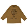 コリンボ (COLIMBO) Yonkers Football Tee =HAPPINESS SLOGAN= フットボールT プリントTシャツ 七分袖 ZB-0409 02.Desert Ochre