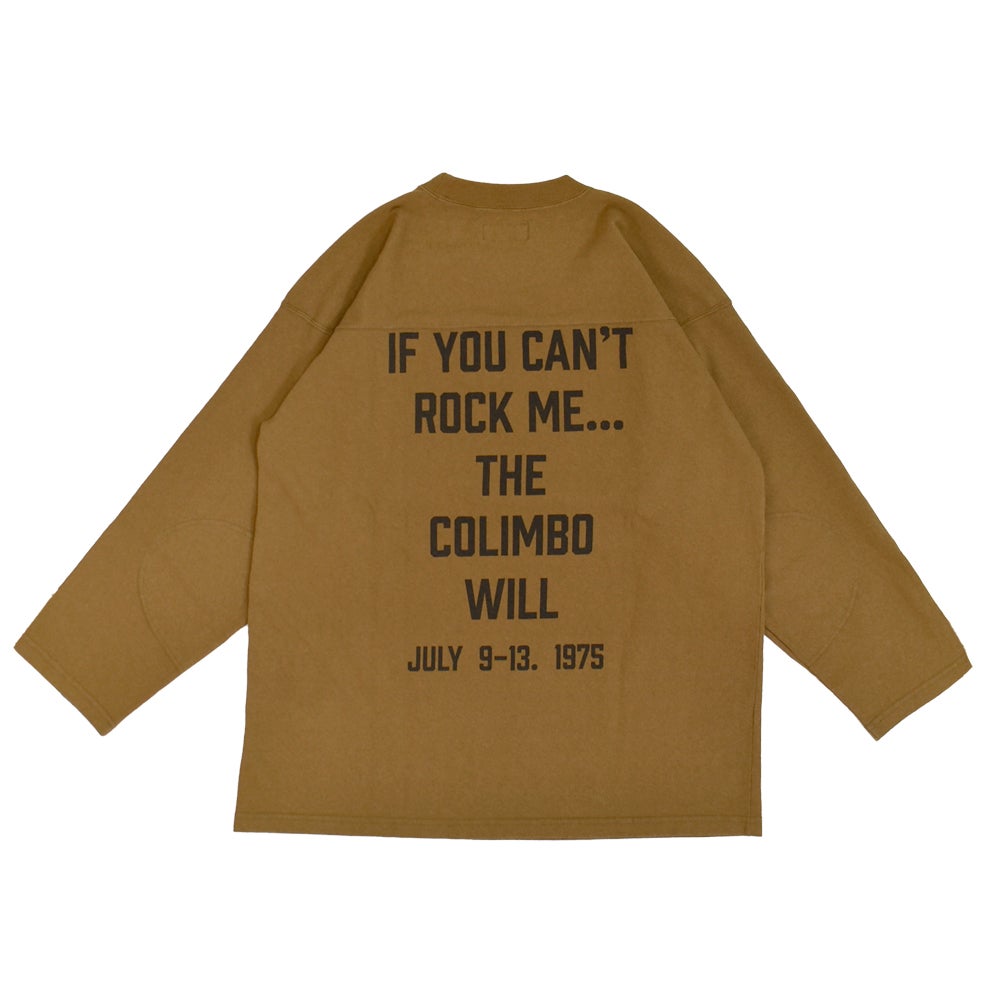 コリンボ (COLIMBO) Yonkers Football Tee =HAPPINESS SLOGAN= フットボールT プリントTシャツ 七分袖 ZB-0409 02.Desert Ochre