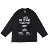 コリンボ (COLIMBO) Yonkers Football Tee =HAPPINESS SLOGAN= フットボールT プリントTシャツ 七分袖 ZB-0409 03.Black