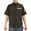 フリーホイーラーズ (FREEWHEELERS) -G.O.A.T.- Corky SHORT SLEEVE SHIRT Vintage Style Panama Cloth WASTE OIL BLACK 半袖ワークシャツ カスタムシャツ 2623005