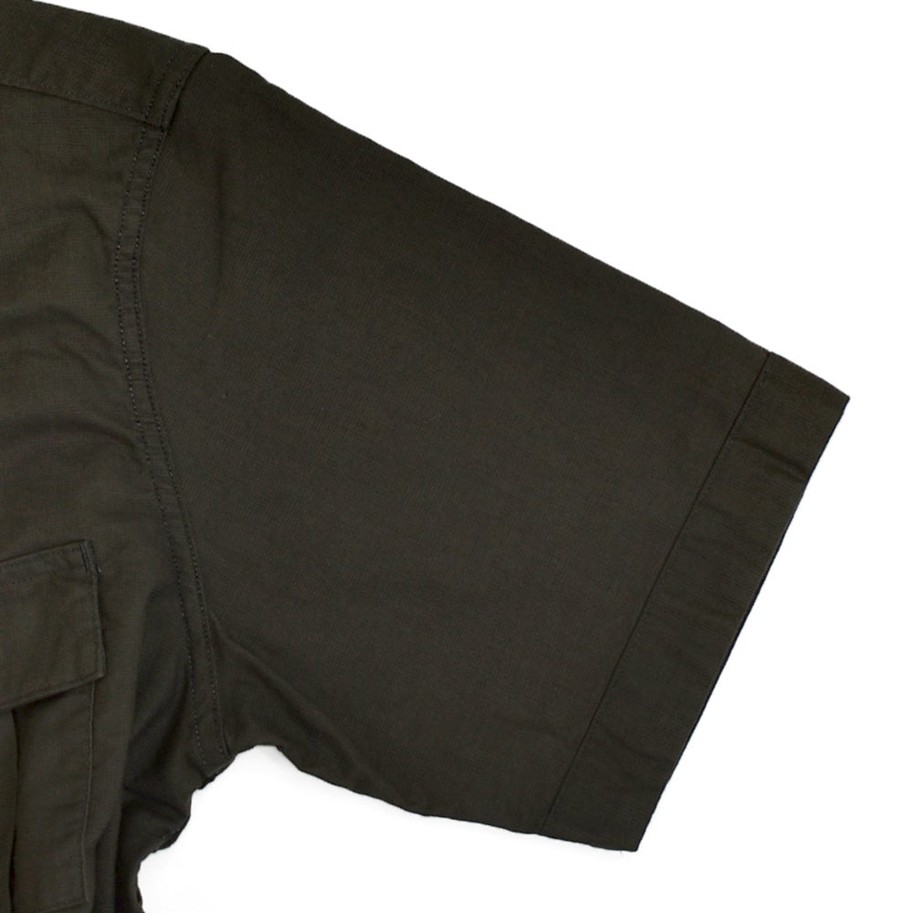 フリーホイーラーズ (FREEWHEELERS) -Corky- SHORT SLEEVE SHIRT Vintage Style Panama Cloth WASTE OIL BLACK 半袖ワークシャツ 2623004