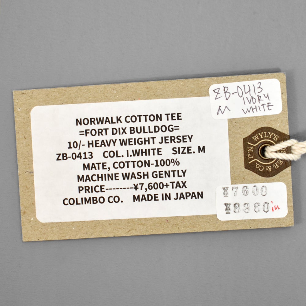 コリンボ (COLIMBO) Norwalk Cotton Tee -FORT DIX BULLDOG- 半袖プリントTシャツ ZB-0413