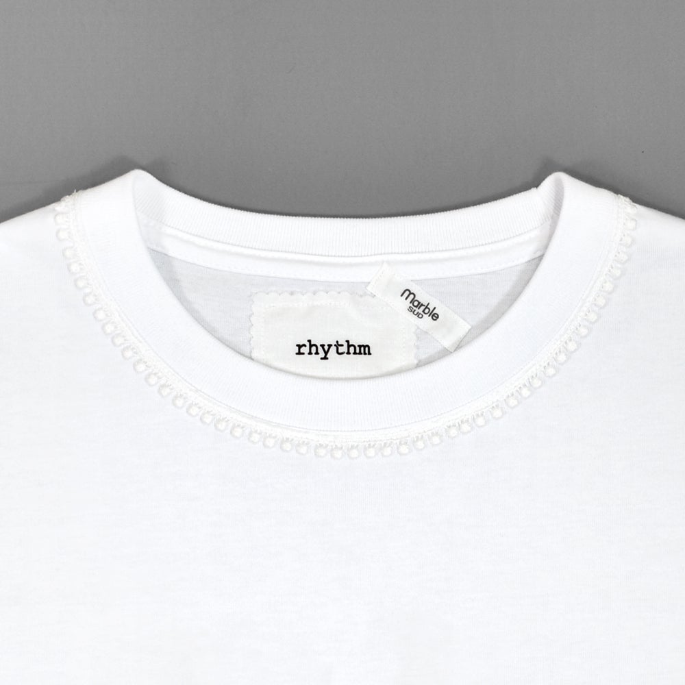 マーブルシュッド (marble SUD) Millefeuille Tシャツ レース半袖Tシャツ 12GM999165