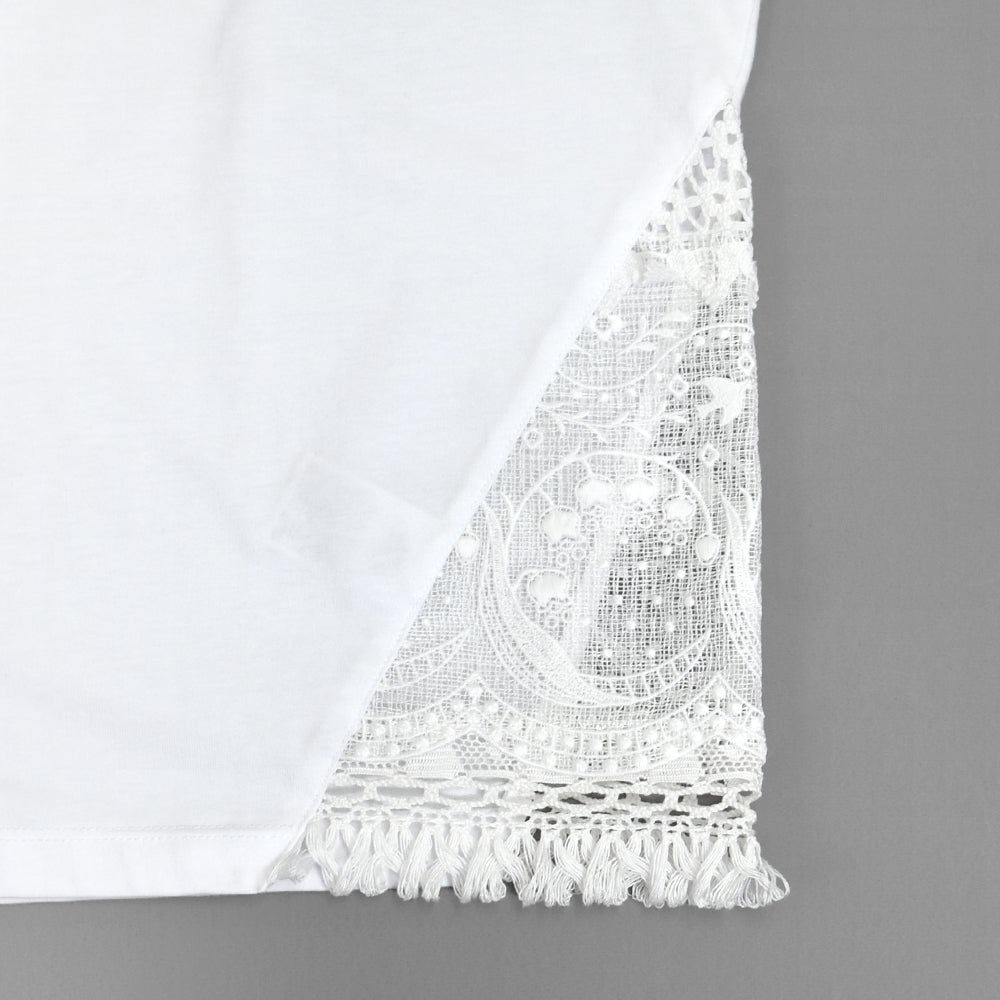 マーブルシュッド (marble SUD) Millefeuille Tシャツ レース半袖Tシャツ 12GM999165