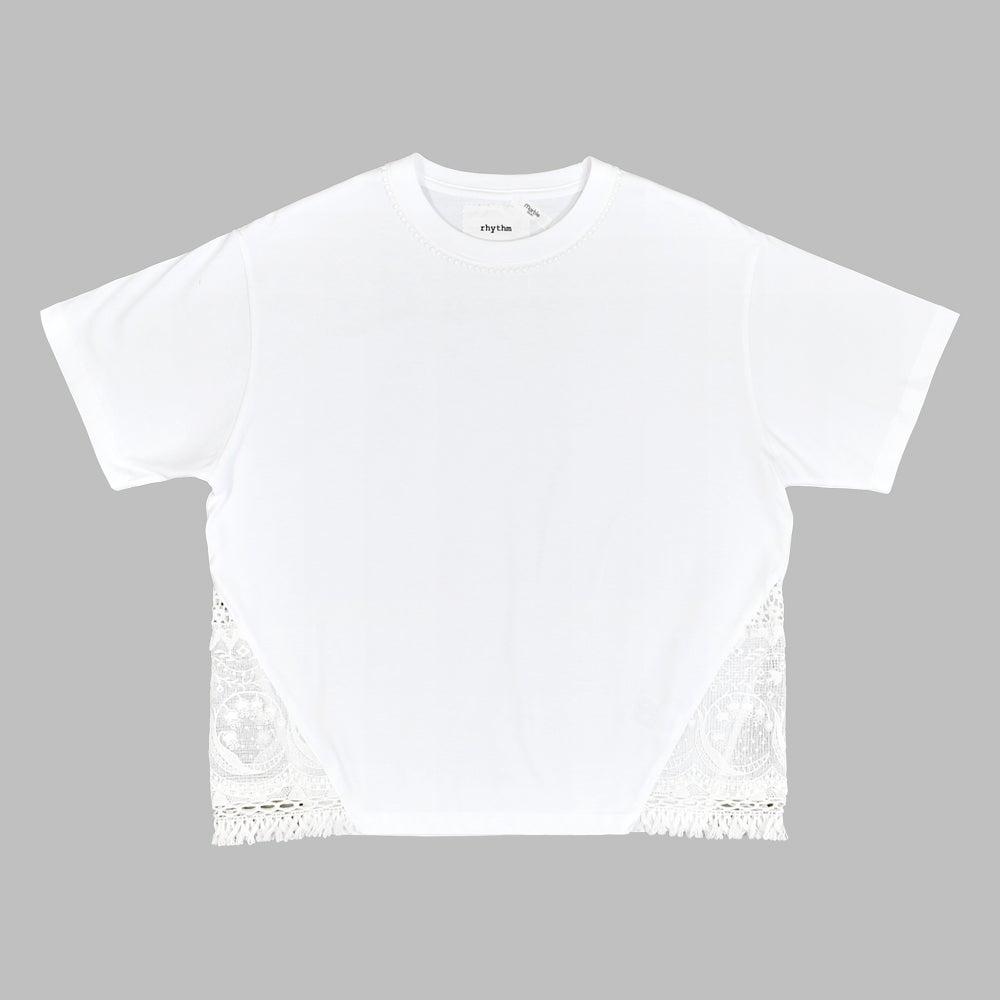 マーブルシュッド (marble SUD) Millefeuille Tシャツ レース半袖Tシャツ 12GM999165 01.WHT