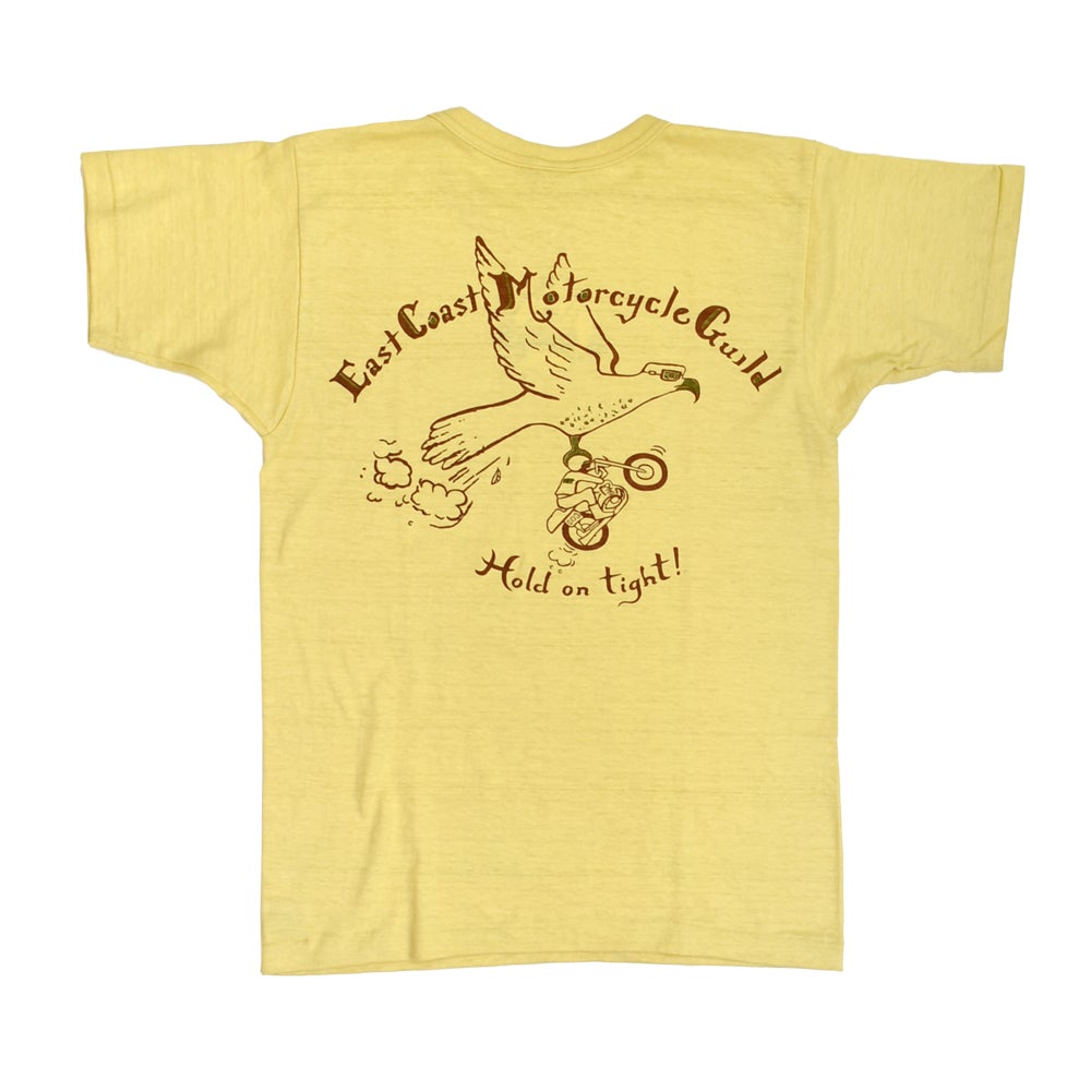 ジョングラッコー (JOHN GLUCKOW) Lot JG-CS06 East Coast MC Guild T 半袖プリントTシャツ イエロー
