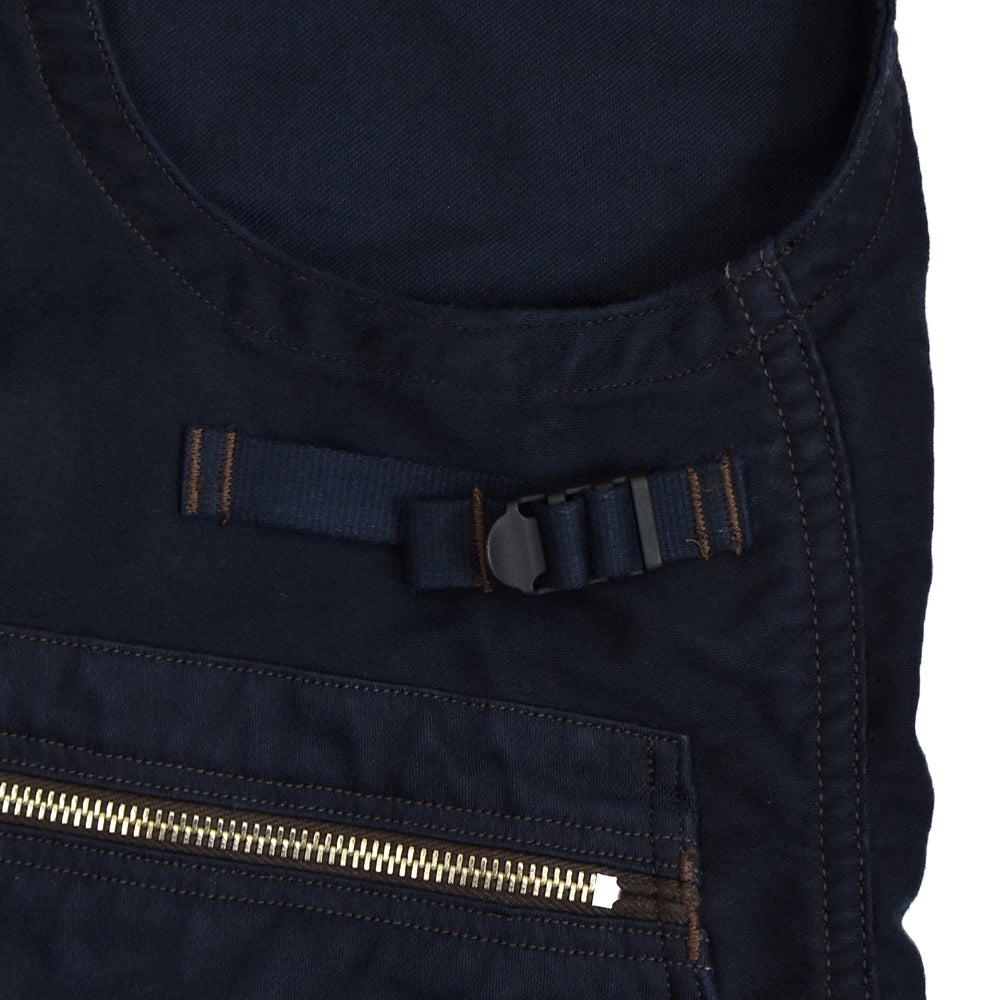 フリーホイーラーズ (FREEWHEELERS) -SPEED ENGINEER- SLEEVELESS COAT Vintage Style Military Moleskin NAVY コットンベスト ワークベスト 2621007