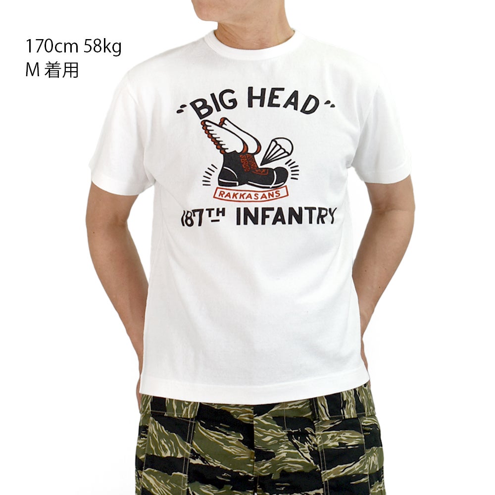コリンボ (COLIMBO) Norwalk Cotton Tee -BIG HEAD RAKKASANS- 半袖プリントTシャツ ZB-0415