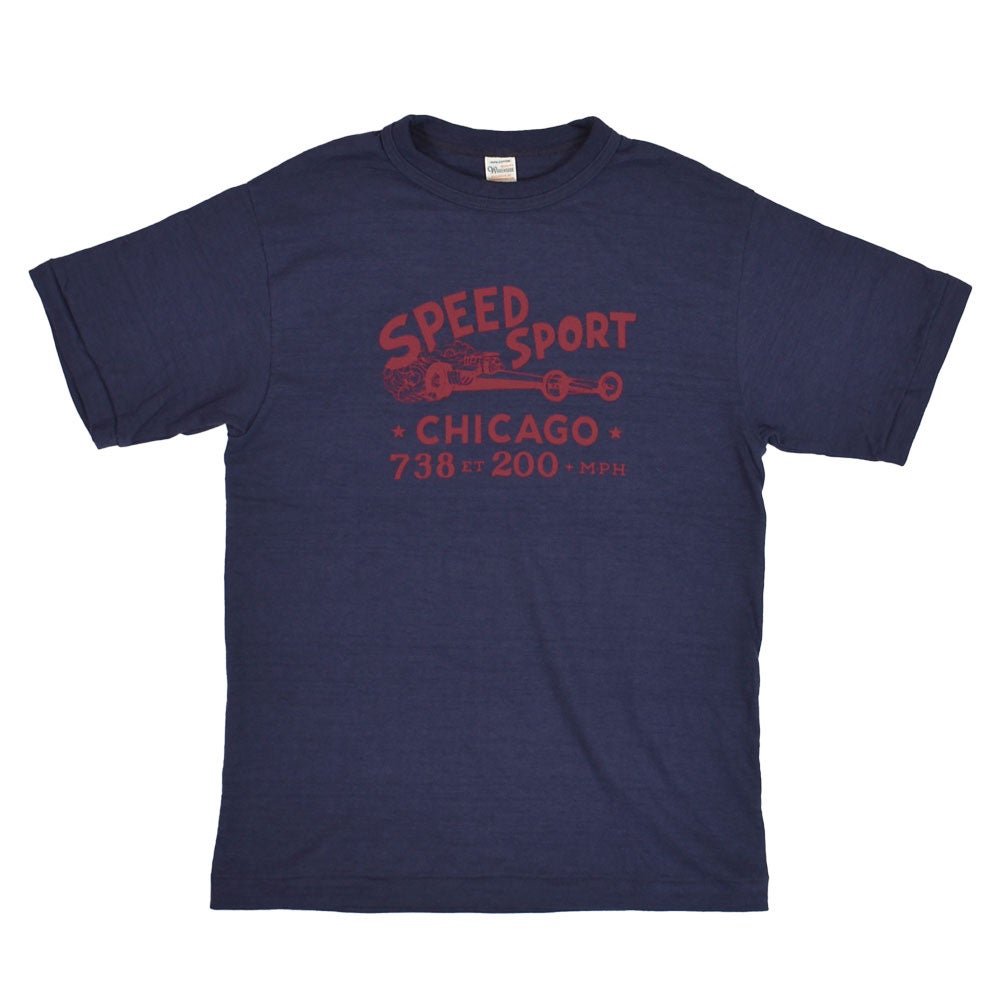 ウエアハウス (WAREHOUSE) Lot 4601 SPEED SPORT 半袖プリントTシャツ ナスコン