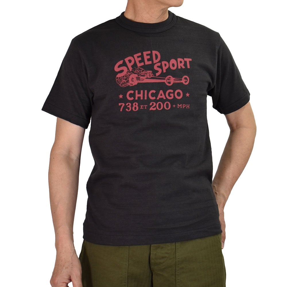 ウエアハウス (WAREHOUSE) Lot 4601 SPEED SPORT 半袖プリントTシャツ スミクロ