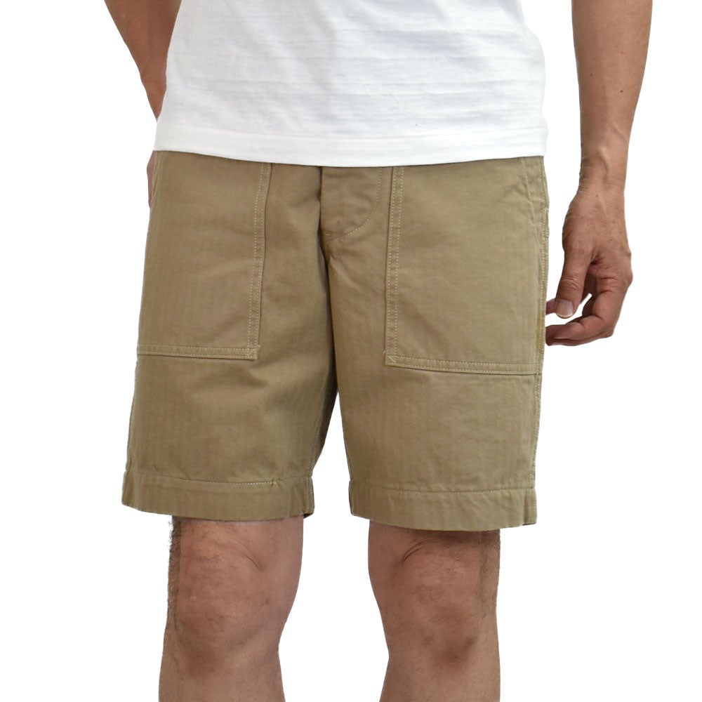 コリンボ (COLIMBO) 50'S Army Utility Shorts =Fort Bragg= - Plain- カーゴショーツ ショートパンツ ZB-0219 01.Khaki