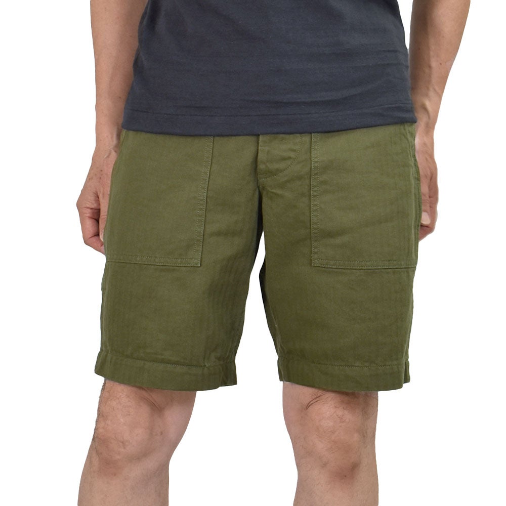 コリンボ (COLIMBO) 50'S Army Utility Shorts =Fort Bragg= - Plain- カーゴショーツ ショートパンツ ZB-0219 02.Olive Drab