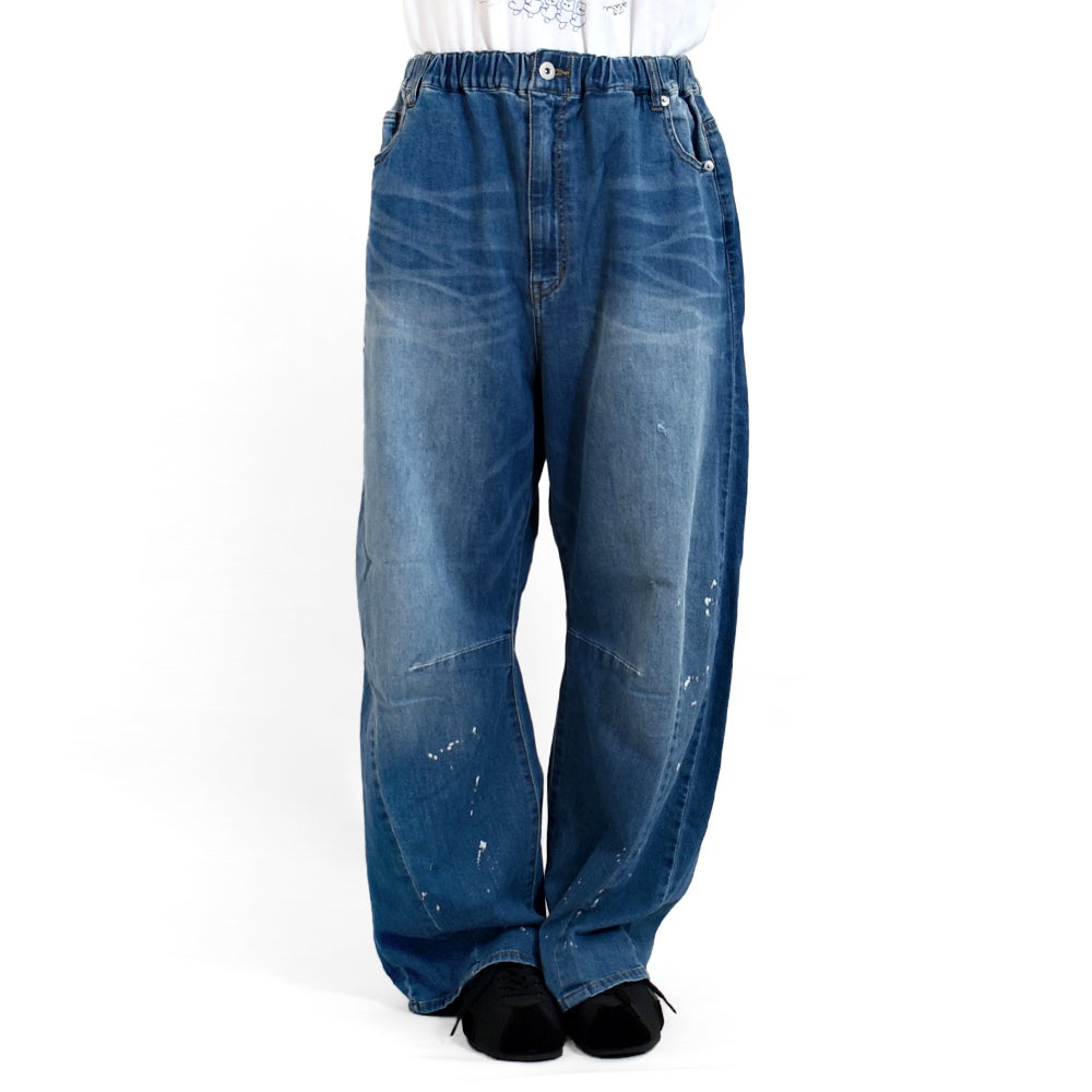 マーブルシュッド (marble SUD) デニムダーツカーブパンツ ダメージ加工 ジーンズ デニムパンツ 07GM006149