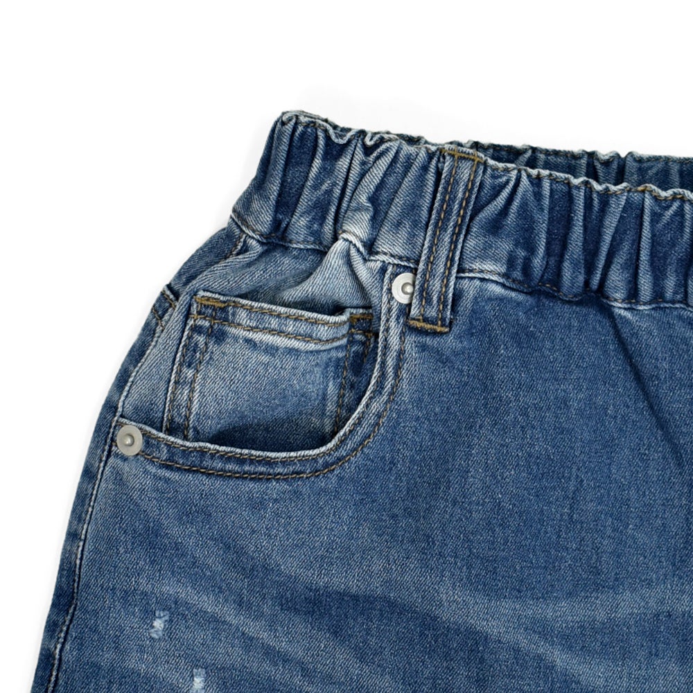 マーブルシュッド (marble SUD) デニムダーツカーブパンツ ダメージ加工 ジーンズ デニムパンツ 07GM006149