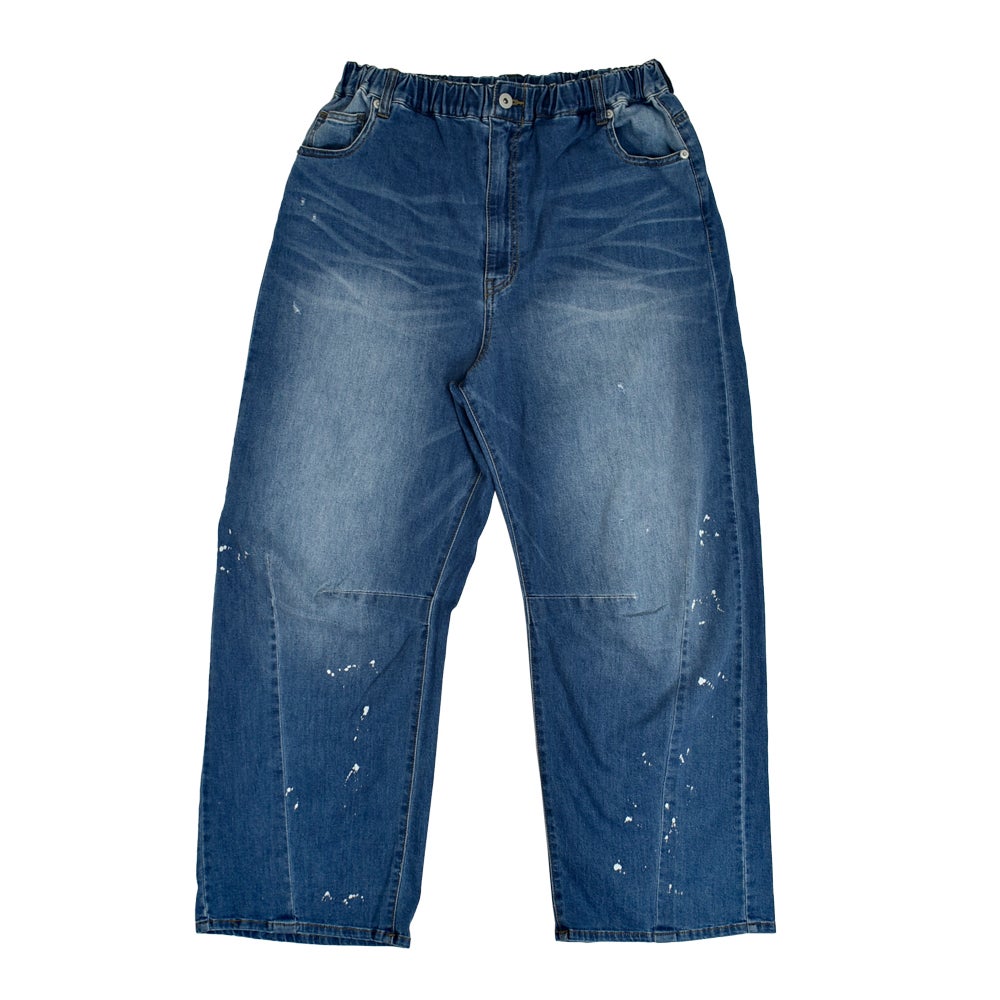 マーブルシュッド (marble SUD) デニムダーツカーブパンツ ダメージ加工 ジーンズ デニムパンツ 07GM006149 50.BLU
