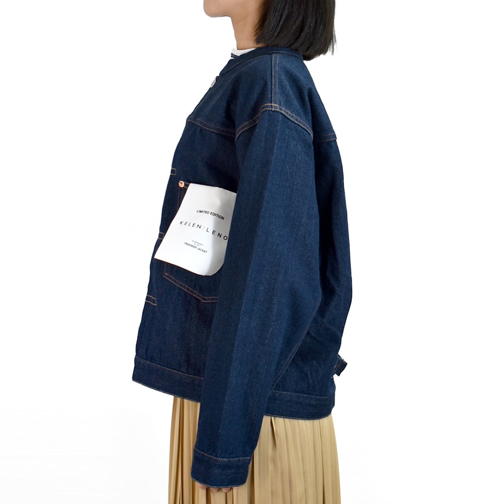 ケレン (KELEN) BRENDA BIG TRUCKER JACKET ブレンダビックトラッカージャケット スタンドカラージージャン デニムジャケット トラッカージャケット ケレン×リノコラボ LKL26FJK2097