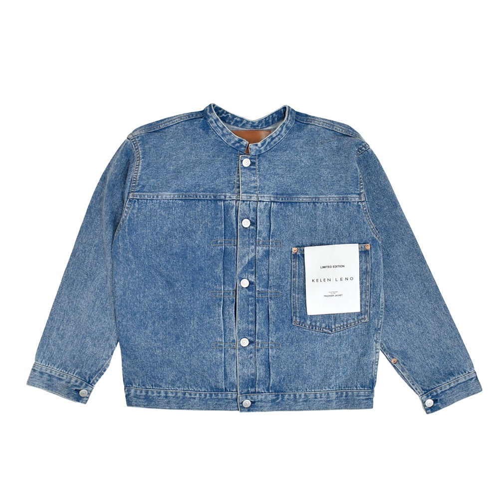 ケレン (KELEN) BRENDA BIG TRUCKER JACKET ブレンダビックトラッカージャケット スタンドカラージージャン デニムジャケット トラッカージャケット ケレン×リノコラボ LKL26FJK2097 FADE