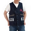 フリーホイーラーズ (FREEWHEELERS) GILMORE OIL COMPANY -1932 AIR RACER- SPEED ENGINEER SLEEVELESS COAT Vintage Style Military Moleskin NAVY コットンベスト ワークベスト ホットロッド 2621008
