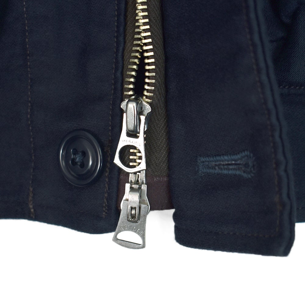 フリーホイーラーズ (FREEWHEELERS) GILMORE OIL COMPANY -1932 AIR RACER- SPEED ENGINEER SLEEVELESS COAT Vintage Style Military Moleskin NAVY コットンベスト ワークベスト ホットロッド 2621008