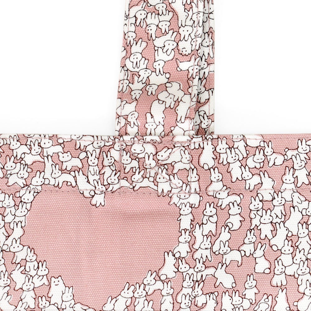 マーブルシュッド (marble SUD) Heart Rabbit TOTE BAG ウサギ トートバッグ エコバッグ 08FA059024