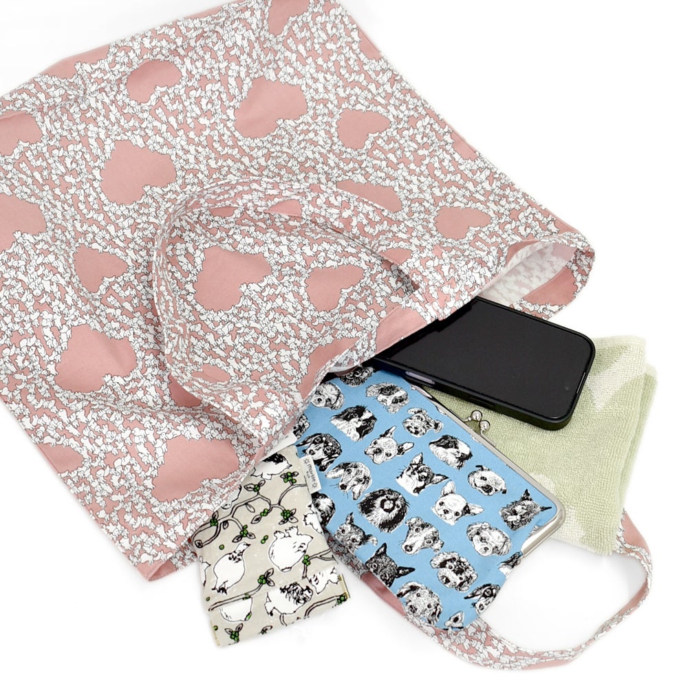 マーブルシュッド (marble SUD) Heart Rabbit TOTE BAG ウサギ トートバッグ エコバッグ 08FA059024