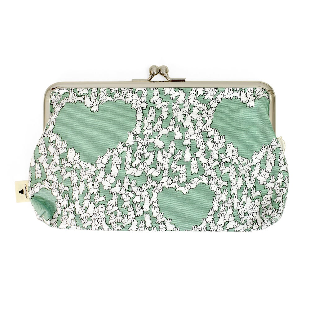 マーブルシュッド (marble SUD) Heart Rabbit がま口 L ウサギ ポーチ ハート 09FA060032