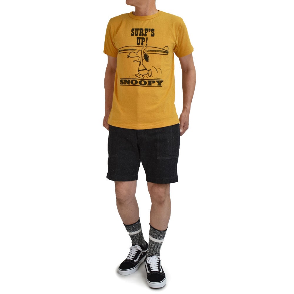 ウエアハウス (WAREHOUSE) Lot YP126S-1 SURF'S UP(SNOOPY) 半袖プリントTシャツ スヌーピー YP126S-1 イエロー
