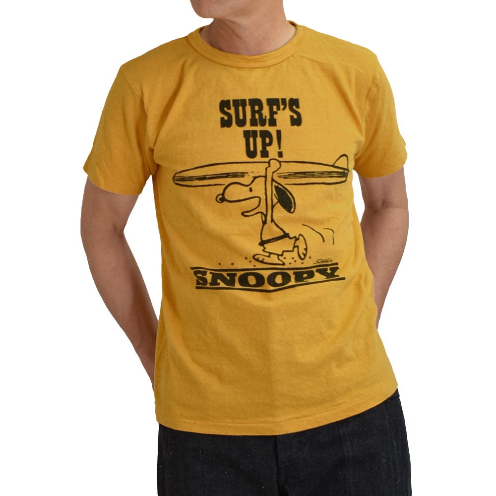 ウエアハウス (WAREHOUSE) Lot YP126S-1 SURF'S UP(SNOOPY) 半袖プリントTシャツ スヌーピー YP126S-1 イエロー