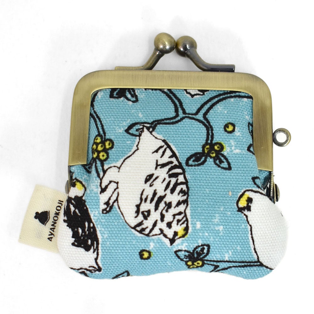 マーブルシュッド (marble SUD) kokemomo raicho 寸ぱちがま口ポーチ ライチョウ 雷鳥 小物入れ 小銭入れ 09GA060013