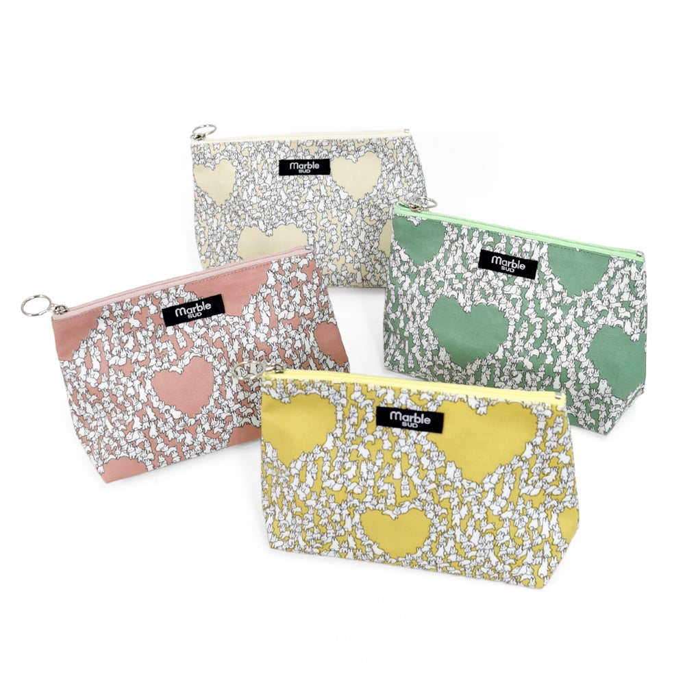 マーブルシュッド(marble SUD)Heart Rabbit 三角Pouch ウサギ ポーチ ハート 09FA059023