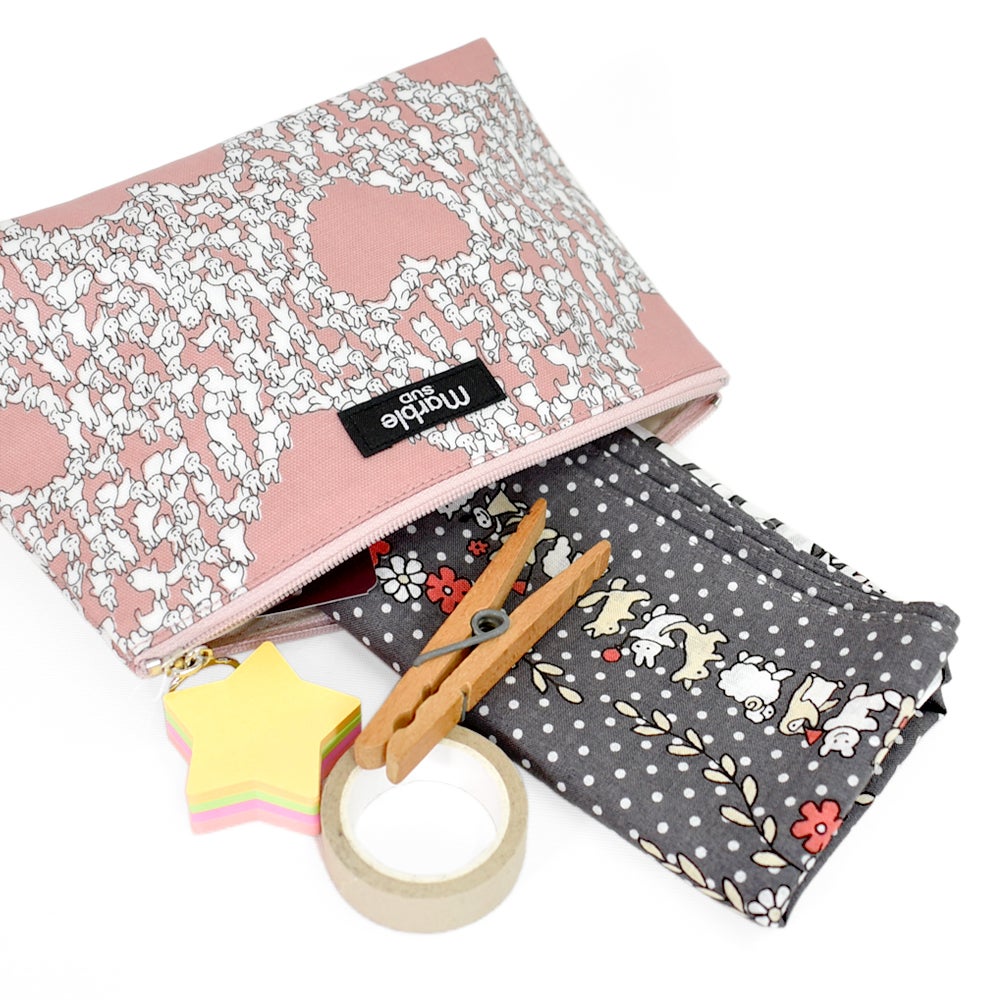 マーブルシュッド (marble SUD) Heart Rabbit 三角Pouch ウサギ ポーチ ハート 09FA059023