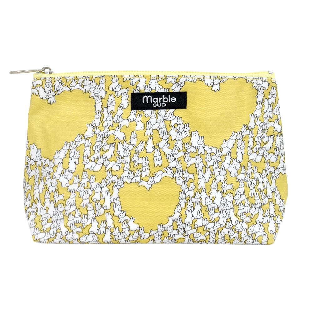 マーブルシュッド (marble SUD) Heart Rabbit 三角Pouch ウサギ ポーチ ハート 09FA059023 23.YEL