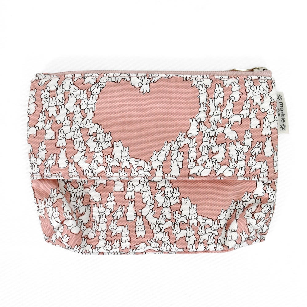 マーブルシュッド (marble SUD) Heart Rabbit ティッシュ Pouch ウサギ ポーチ ハート 09DF059287
