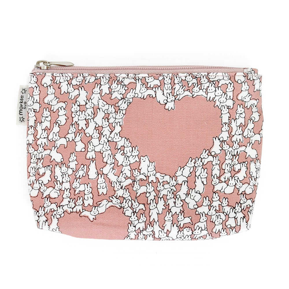 マーブルシュッド (marble SUD) Heart Rabbit ティッシュ Pouch ウサギ ポーチ ハート 09DF059287