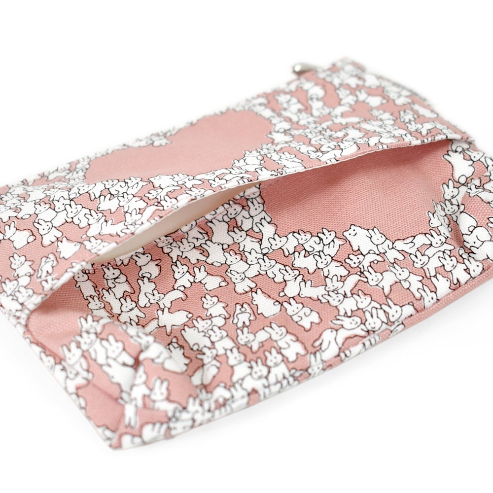 マーブルシュッド (marble SUD) Heart Rabbit ティッシュ Pouch ウサギ ポーチ ハート 09DF059287