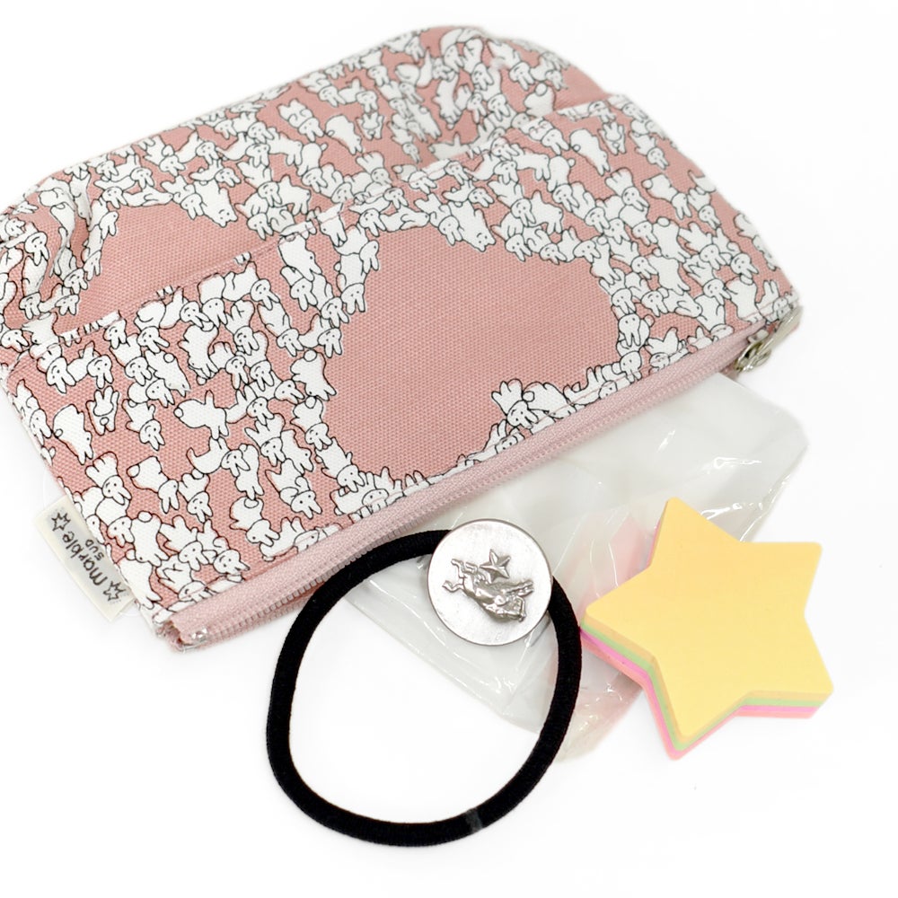 マーブルシュッド (marble SUD) Heart Rabbit ティッシュ Pouch ウサギ ポーチ ハート 09DF059287