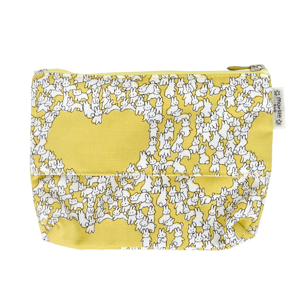 マーブルシュッド (marble SUD) Heart Rabbit ティッシュ Pouch ウサギ ポーチ ハート 09DF059287 23.YEL
