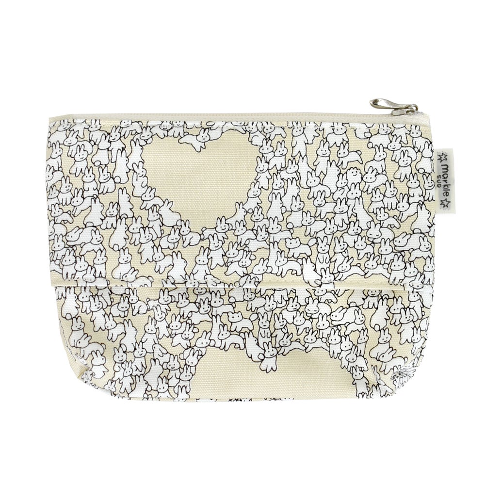 マーブルシュッド (marble SUD) Heart Rabbit ティッシュ Pouch ウサギ ポーチ ハート 09DF059287 72.IVO