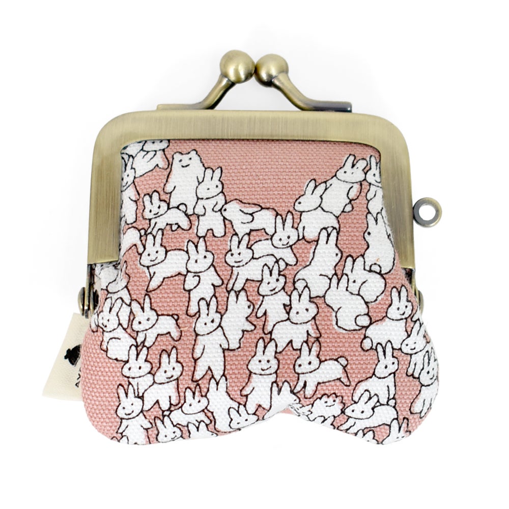 マーブルシュッド (marble SUD) Heart Rabbit 寸ぱちがま口財布 ウサギ ポーチ ハート 小物入れ 小銭入れ 09EM060223