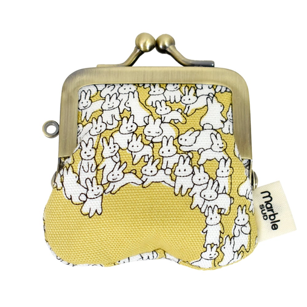 マーブルシュッド (marble SUD) Heart Rabbit 寸ぱちがま口財布 ウサギ ポーチ ハート 小物入れ 小銭入れ 09EM060223 23.YEL