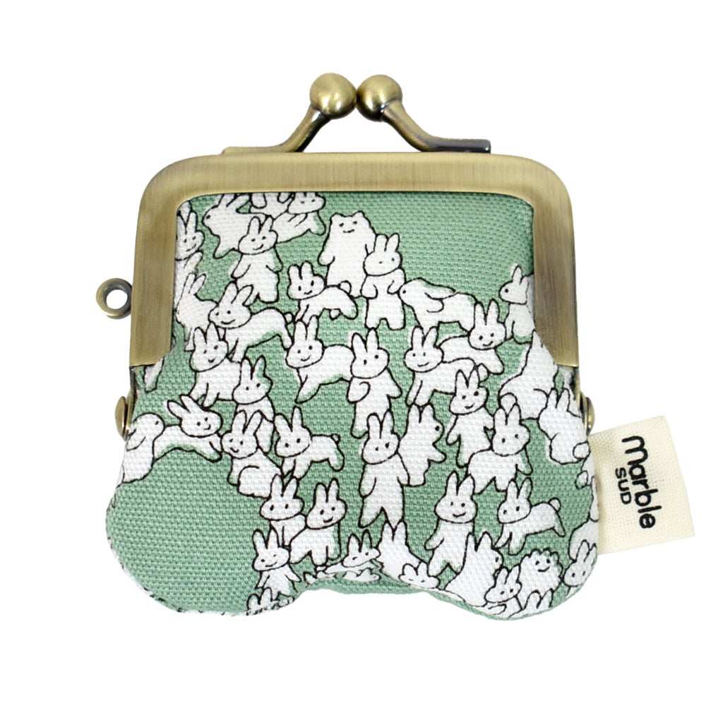 マーブルシュッド (marble SUD) Heart Rabbit 寸ぱちがま口財布 ウサギ ポーチ ハート 小物入れ 小銭入れ 09EM060223 63.MNT