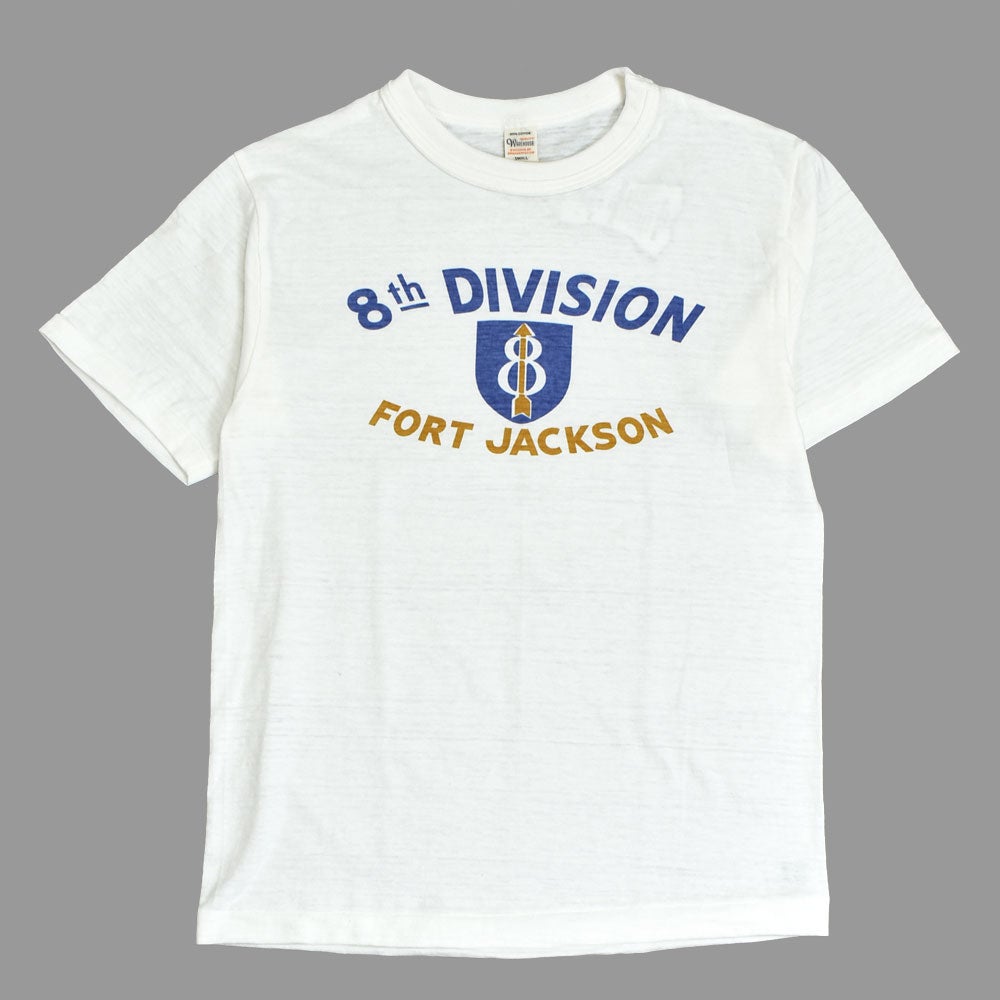 ウエアハウス (WAREHOUSE) Lot 4601 FORT JACKSON 半袖プリントTシャツ オフ