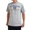 ウエアハウス (WAREHOUSE) Lot 4601 FORT JACKSON 半袖プリントTシャツ 杢グレー