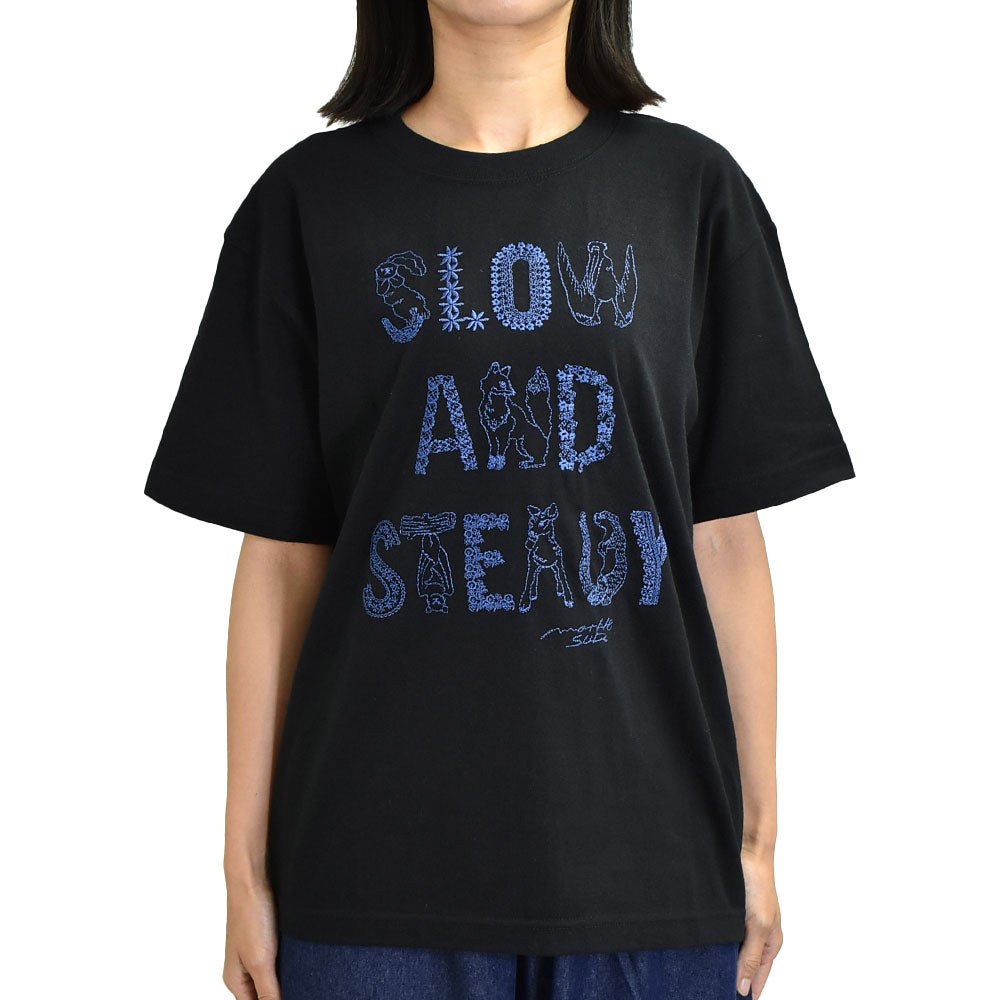 マーブルシュッド (marble SUD) EMB SLOW Tシャツ 刺繍 半袖Tシャツ 01GF020190