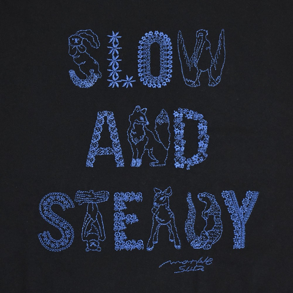 マーブルシュッド (marble SUD) EMB SLOW Tシャツ 刺繍 半袖Tシャツ 01GF020190