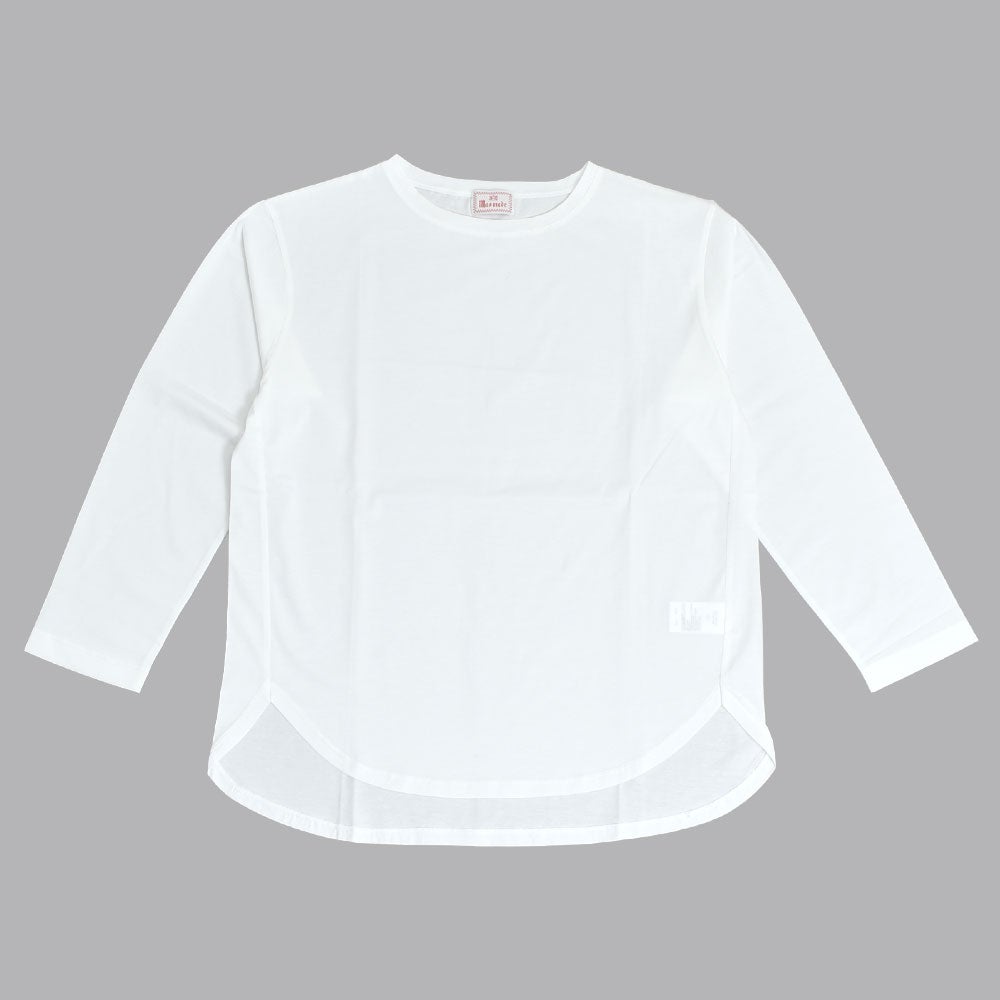 マオメイド (MAOMADE) みなさま おなじみ ラウンドヘムTEE 無地 長袖カットソー 641201 02.オフ
