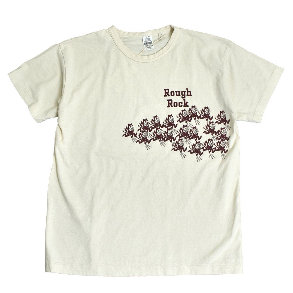 ウエアハウス (WAREHOUSE) Lot 4064 SUNDEVILS 半袖プリントTシャツ クリーム
