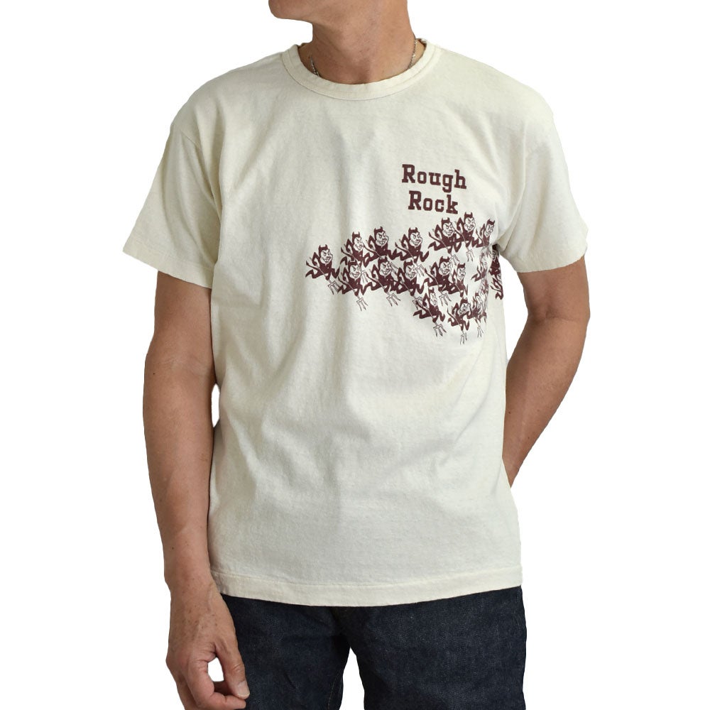 ウエアハウス (WAREHOUSE) Lot 4064 SUNDEVILS 半袖プリントTシャツ クリーム
