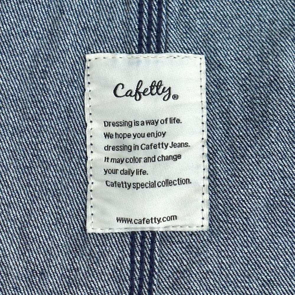 カフェッティ (Cafetty) フレンチワーカーサロペットルージーデニム オーバーオール CF-0631